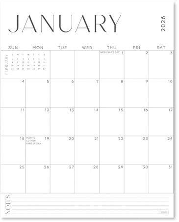 S&O Modern Magnetic Fridge Calendar from January 2026-June 2027 - Tear-Off Refrigerator Calendar to Track Events & Appointments - 18 Month Magnetic Planner for Fridge for Easy Planning-9.6x12 in.