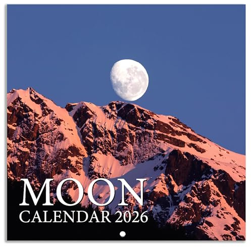 Calendar 2026-2026 Calendar, 2026 Wall Calendar Moon calendar from January to December 2026, 30.5 x 61 cm (Open), Home, Office, School