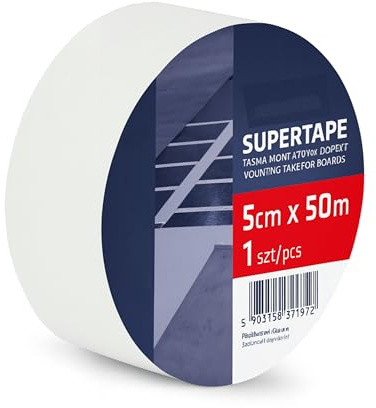 Termofol Nastro adesivo XPS professionale SuperTape - Nastro di montaggio per XPS e pannelli isolanti per riscaldamento elettrico a pavimento per eliminare ponti termici, 48 mm x 50 m