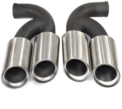 Terminali di scarico Per Cayenne 2011-2014, modifica dello scarico, ugello terminale marmitta in acciaio inossidabile 304 Silenziatore(Silver A Short)