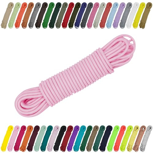 CARTONARE Cordoncino in gomma da 2 mm, 3 mm, per cucito, fai da te e attività all'aperto, elastico (513), rosa chiaro, 3 mm x 10 m