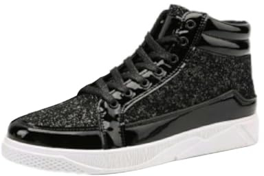 Generiska glitterskor herr high top mode sneakers glänsande festskor | Sneaker & sportskor för män, vattentäta båtskor, ventilerande, lätta vandringskängor, ortopediska joggingskor