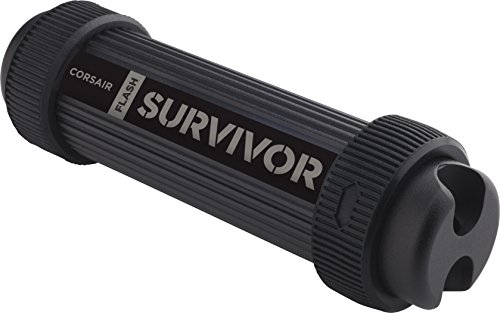 Corsair CMFSS3B-64GB Flash Survivor Stealth 200 m 64 GB USB 3 Rugged Design Water Proof Flash Drive - Black
