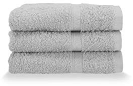 Gabel Guest Towels, Pure Cotton Hydrophilic Sponge, 40 x 60 cm, Grey, Set of 3