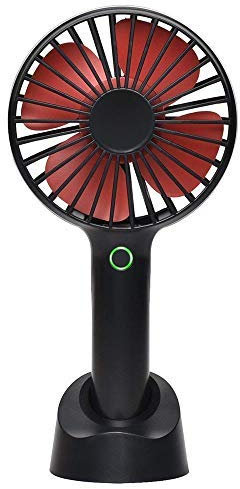 YIHUNION Mini Handheld Fan Portable, Hand held Personal Fan Rechargeable Battery Operated Powered Cooling Desktop Electric Fan with Base, 2500Mah Battery 4 Modes for Home Office Travel Outdoor (Black)