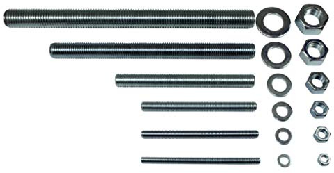 SN-TEC Ankerstangen | Gewindestangen | Verbundanker M8 bis M24 für Montagemörtel und Mörtelpatronen, verzinkt Länge von 110mm bis 300mm wählbar (M12 x 130mm, 5 Stück)