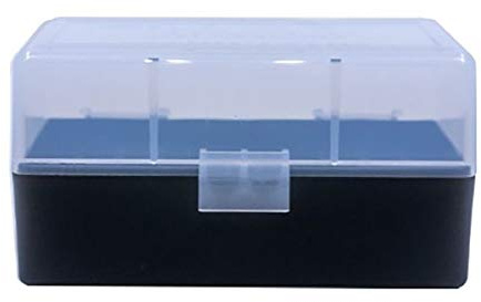X-Targets Scatola per cartucce in plastica con coperchio, .223 Remington / 50 colpi, trasparente