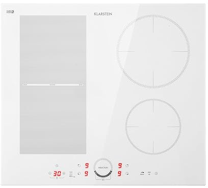 Klarstein Piastra Induzione 4 Fuochi, Piano Cottura Induzione 7000W, Piano Cottura a 4 Fuochi Integrata con Controllo Touch, Fornello a Piastra ad Professionale 4 Zone