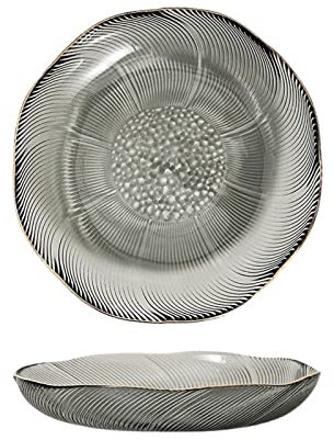 Coupe à fruits décorative en cristal Bol de dessert créatif en verre assiette de fruits de fruit de desserts bonbons collations assiette à légumes Salad Bowl Simple Design Assiette de fruits en cérami