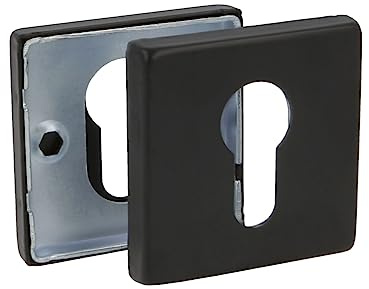 Amig - Edelstahl Türöffnung 5RX Maulwurf | Einfache Installation, Modernes Design | Ideal für Innen- & Außentüren, Schwarz, 54 x 54 mm, Edelstahl