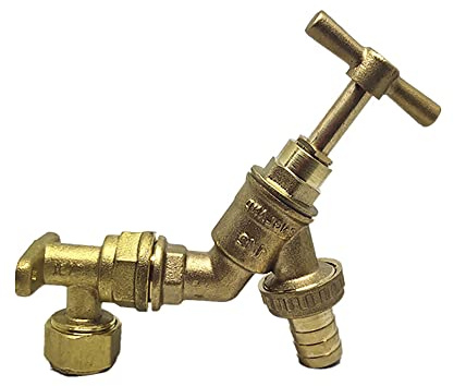 SEIWEI Robinet d'extérieur 1,27 cm standard en laiton avec plaque murale pour lavage de voiture et irrigation