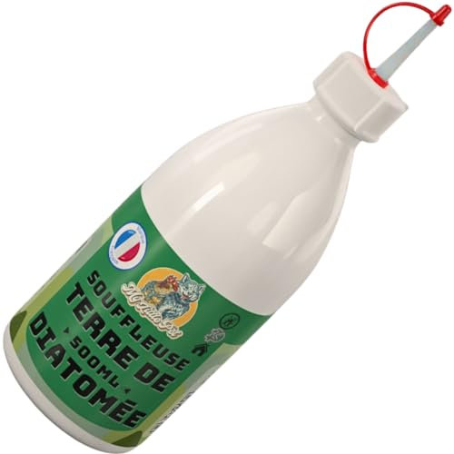 My little pet Souffleuse Terre de Diatomée Grise 500 ML | Poudreuse Pret à l'emploie Terre de Diatomée Non Calcinée | Poudre de Diatomée | Spray | Bio & Naturel - Française
