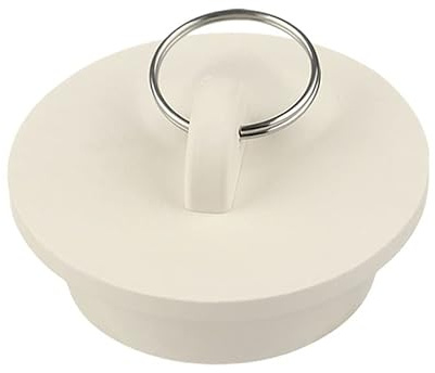 1 STÜCK Langlebiger Gummi Waschraum Küchenspüle Wasserstopper Boden Runde Ablassschraube Waschbecken Badewanne Abflussstopfen Auslaufsicherer Stecker (Color : White 49-51mm)