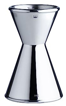 Derrison Heavy Duty Bar Jigger, Stainless Steel Cocktail Measuring Jigger With 0.5-2oz Precision Marks, Double Walls, Mirror Polished, for Professional Bartenders & Home Cocktail Enthusiasts (1 Piece)