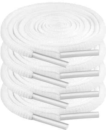 JETOP 2 Paia Lacci Scarpe Bianchi Lacci E Stringhe Sportivi Ovali Da 6mm Lacci Per Scarpe 100 Cm Per Sneakers Scarpe Sportive E Scarpe Da Ginnastica Compatibile Con Nike Converse Adidas New Balance