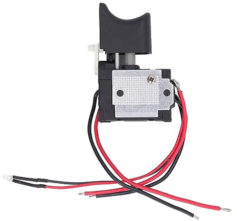 Fafeicy Interruptor de Gatillo para Taladro Inalámbrico con Control de Velocidad y Lámpara LED Alta Visibilidad 7,2-24V DC