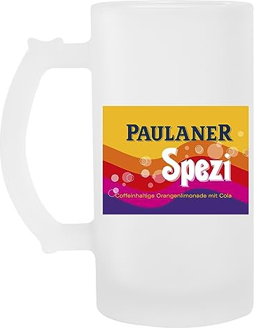 Suzetee Paulanerspezi Munich Transparentes Bierglas Mit Henkel Trinkbecher