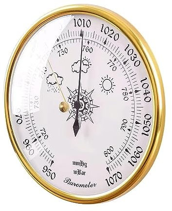 ZzzaNa Barometer, traditionelle Wetterstation, Zifferblatt-Barometer, traditionelles Barometer, poliertes Messing, Bullauge, Wanddekoration Barometer
