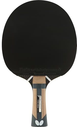 Butterfly® Timo Boll Palladium Tischtennisschläger | Tischtennis Racket Bat Profi & Wettkampf | trainierte Spieler | Zwei Verschiedene ITTF zertifizierter Beläge Flextra + Wakaba | konakve Griffform