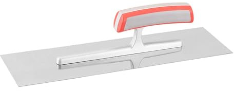 F Fityle Truelle à plâtre, outil de construction, poignée ergonomique antidérapante, truelle plate pour cloisons sèches, revêtements de piscine, 35 Cm X 9.5 Cm
