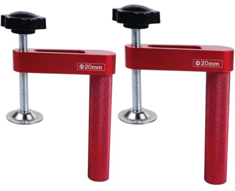 VIOPDER 2pcs Dog Hole Clamp Woodworking Bench Stop Bench Dog Clamp Aluminum Alloy Desktop Fixed Clip - Hold Down Clamps 20mm