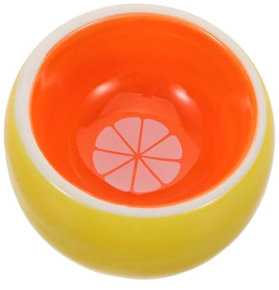Toyvian Gamelle pour Hamster Bol À Eau Orange en Céramique pour Petits Animaux pour Gerbille Furet Hérisson Chinchilla Perroquet
