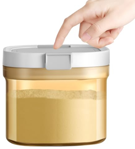 Aolso Dispensador de Leche en Polvo de 800ml, Lata de Leche en Polvo para Bebés, Hermético Portátil Caja de Leche en Polvo, Recipientes Alimentos, Recipiente para Alimentación de Viaje con Cuchara