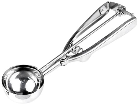 XUQEAYWD Cuchara De Helado, 6cm Diámetro De Bola, Sacabolas Helado, 6x3.5x23cm Cuchara Helado Bola De Acero Inoxidable Con Gatillo Y Mango Cómodo, Accesorios De Cocina, Apto Para Lavavajillas