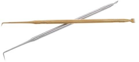 Wimpernlifting Stäbchen 2 Stück aus Edelstahl für Damen | Wimperntrenner und Kamm im Lieferumfang, für Lifting und Trennung, Stabil und Formbeständig im Alltag