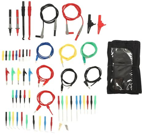 62pcs Test multimètre Câble banane Plug Clip à aiguille Connexion Cableau de connexion Hook 1000V