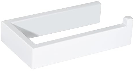 SAYAYO Toilettenpapierhalter Weiß Klopapierhalter zum Bohren Edelstahl | Toilettenpapierhalter Bohren Toilet Paper Holder WC Rollenhalter 150 x 85mm für Badezimmer und Küchen