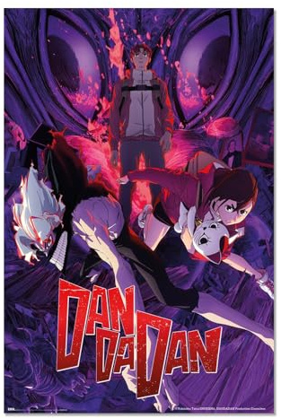 Grupo Erik: Poster Dan da Dan | Scrivania gaming, v 91.5 x 61 cm incorniciabile, poster anime/Decorazioni casa, decorazione cameretta