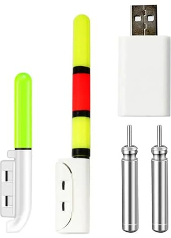 Kelisdi Bastoni di incandescenza di pesca con la batteria ricaricabile LED Night Pali per la lampada Tackle
