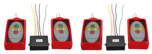 Tacdas 4X Kit de Recuperación de Control Remoto de Cabrestantes Inalámbricos Digitales de 12V-24V 433MHz para SUV Camionetas Todoterreno