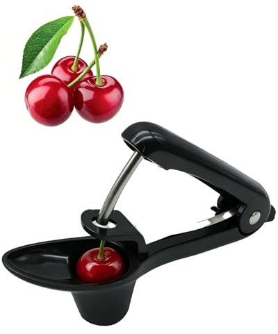 UEAVOID 1 Pezzo Snocciolatore Ciliegie Nero, Snocciolatore Datteri Manuale, Per Frutta Veloce e Pulita, Ideale per Torte e Marmellate