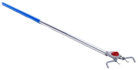BawiTec Aluminum Besenstiel Länge 145cm 4-Loch Wechselsystem Aluminiumstiel für Besen Schrubber Bürsten Wischer Wechselstiel Alustiel Beco Metallstiel zum aufhängen teilgummiert