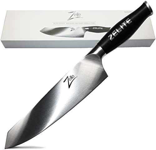 Zelite Infinity – Couteau Cuisine de Chef Kiritsuke 23 cm - Série Comfort-Pro – Couteau Professionnel Acier Inoxydable Allemand Forte Teneur en Carbone – Tranchant Ultra Coupant - Super Confortable