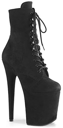 FLAMINGO-1020FS (EU 39 = US 9) 8 tacones, botines con cordones 4 PF, cremallera lateral