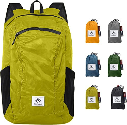 4Monster Faltbarer Rucksack Ultra Leicht, Unisex Tagesrucksack Outdoor, Wasserdichter Wanderrucksack für Camping Wandern Reisen Sport Klettern Radfahren