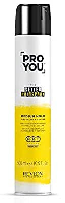 Revlon Professional ProYou Laca Pelo Media para Todo Tipo de Cabello, Fijación Media y Brillo, 500 ml, Gama Fijación The Setter
