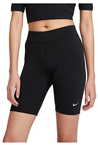 Nike Damen Sportswear Essential Bike Shorts, Schwarz-Weiss, S EU