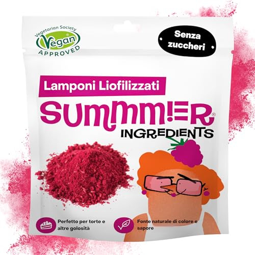 Summmer Freeze Dried Raspberry Powder for Baking - 1.76 Oz Sugar Free, 100% Natural Flavoring for Smoothies - Sustainably Grown, Gluten-Free, Vegan Baking Powder