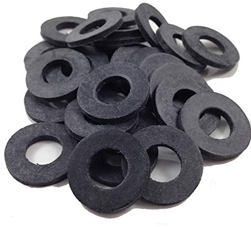 TERF® Flache Gummi-Unterlegscheiben, M5, 5 mm Innendurchmesser, 10 mm Außendurchmesser x 1 mm Dicke, 20 Stück