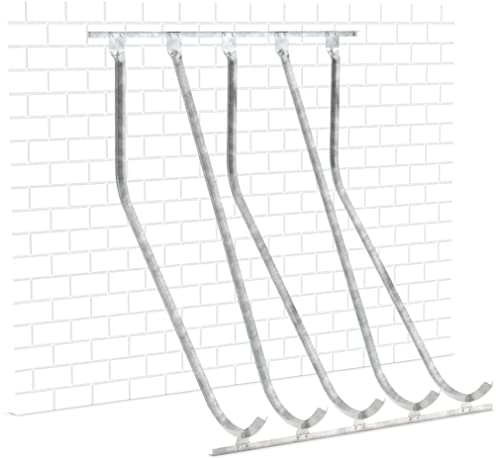 Platzsparender Schräghochparker SW 5 Wandmontage | Fahrradständer für 5 Fahrräder | Wandmontage | Einfach schräg, komfortabel und sicher parken | Fahrradparker Schrägparker Hochparker | Dreifke®