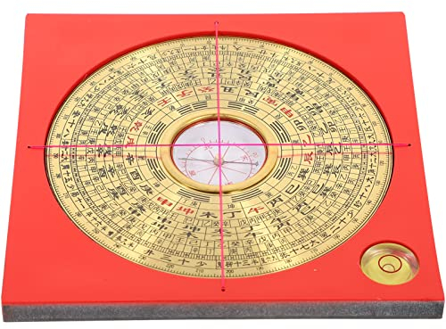 Beavorty Chinesischer Bagua Feng Shui Kompass Feng Shui Kupferpfanne Alter Chinesischer Kompass Yang Mit Box Für Hausplanung Dekorationen Golden