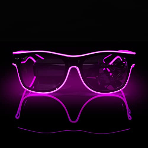 flintronic LED-festglasögon, LED-festglasögon, 4 lägen lysande glasögon, Cyberpunk-glasögon, justerbar färg för halloween fest cosplay nattklubb bar musikfestival