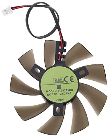 Be In Your Mind Ventilateur de Refroidissement de Carte Vidéo à 2 Broches Compatible avec Zotac GTX 1050 1050ti Mini Ventilateur de Refroidissement de Carte Graphique à 2 Broches