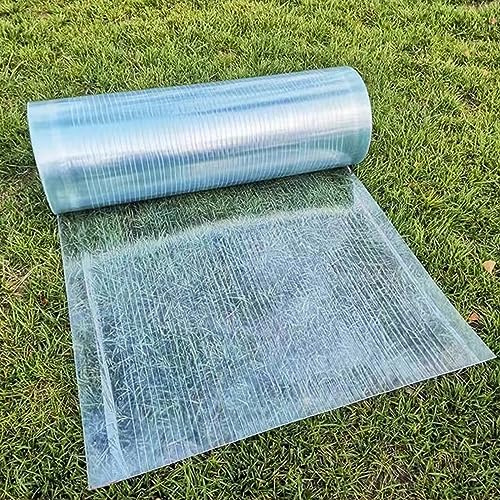 Polycarbonat Dachplatte,0,8mm Glasfaserplatte,UV-Schutz Wasserdichte Gewächshausplatte,Ersatz Verkleidungspaneele,Für Wintergarten,Carport,Terrasse,Freien,Leicht Zu Schneiden (1.5x20m(4.9x65.6ft))