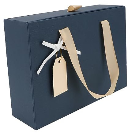 SOLUSTRE 1stück Geschenkbox Für Männer Rechteckige Verpackung Für Schals Und Kleidung Dunkelblau Für Geburtstage Und Feiertage