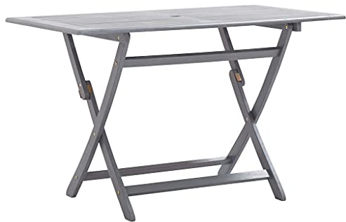 ULUYYUC Gartentisch Garten Bar Tisch Tisch Garten Terrasse EsstischKlappbarer Gartentisch 120 x 70 x 75 cm Massivholz Akaziegeeignet für Balkone, Terrassen und Laubengänge